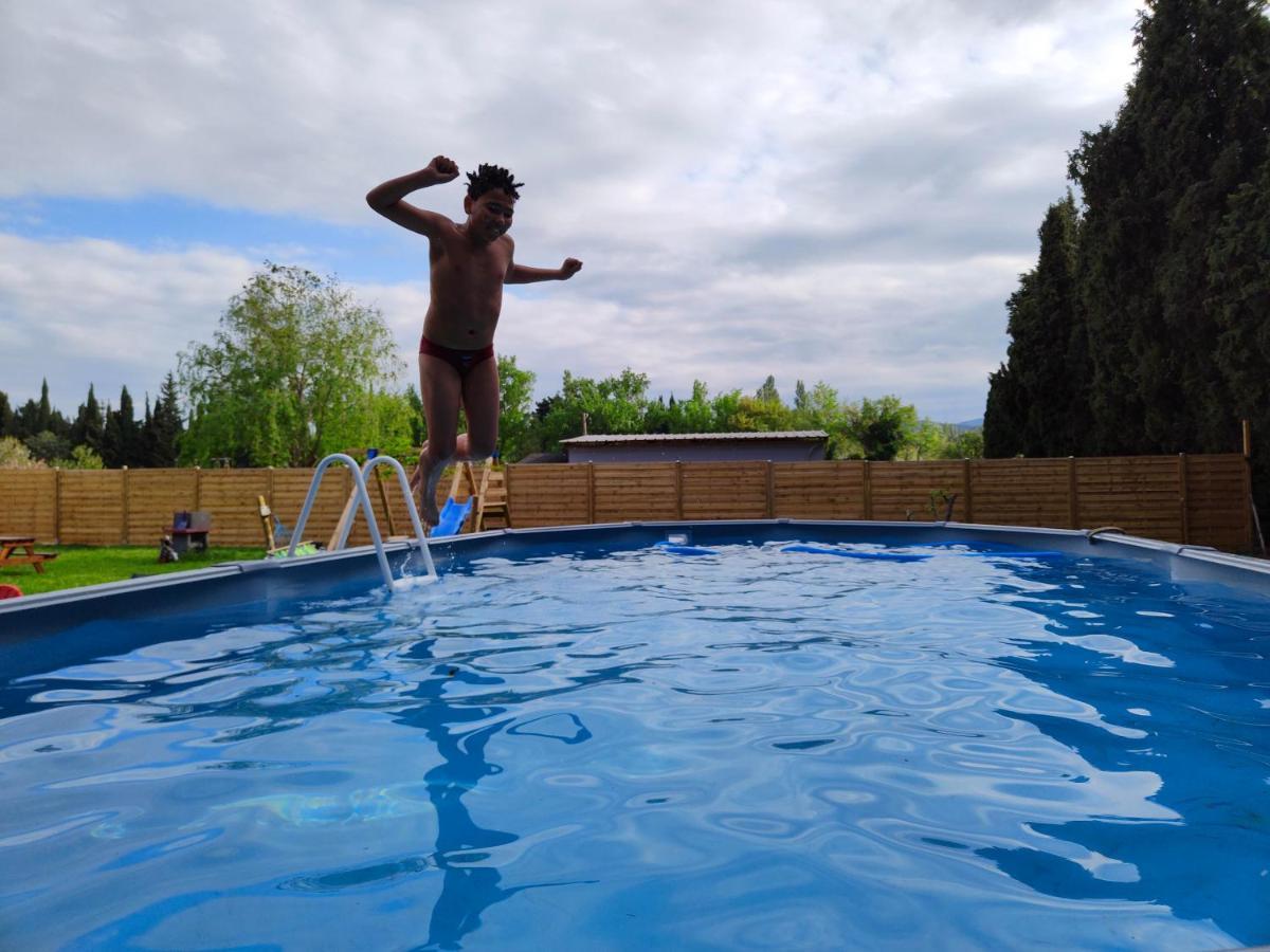 Maison piscine jeux à la campagne Camélas Extérieur photo